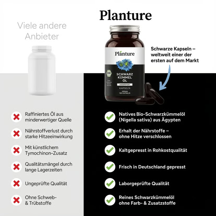 Schwarzkümmelöl Kapseln - Vegan